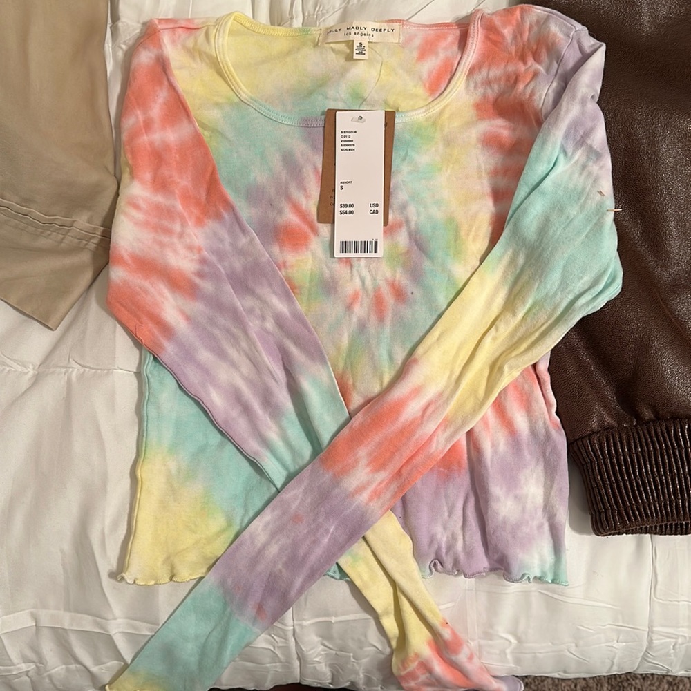 Tie dye long sleeve baby tee - Picture 1 of 1